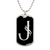 Initial J v001-22 - Luxury Dog Tag Necklace