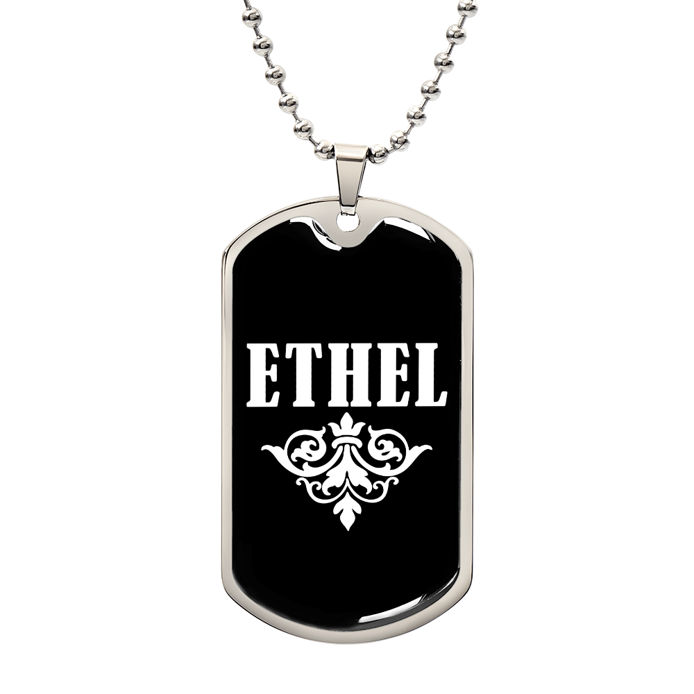 Ethel v03a - Luxury Dog Tag Necklace