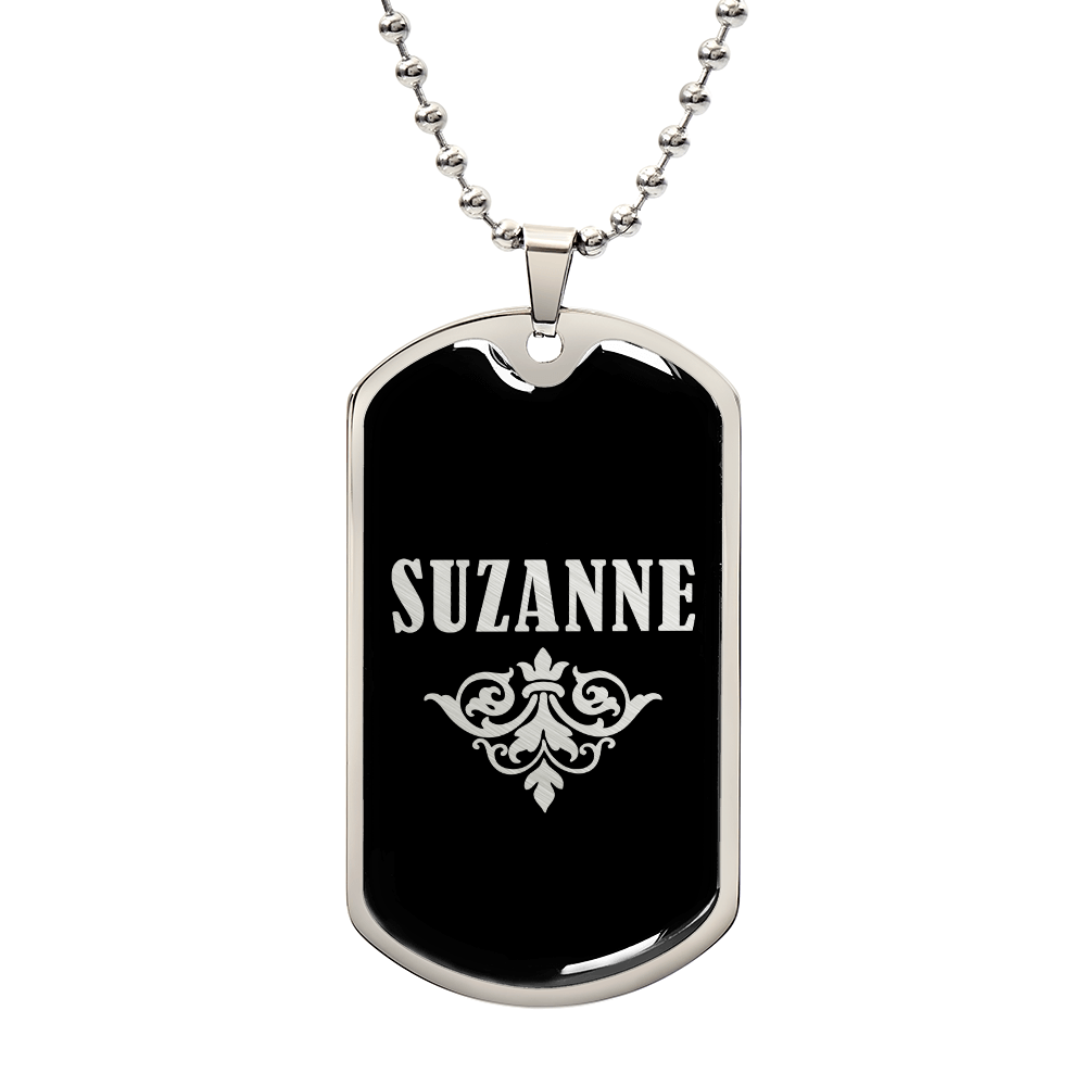 Suzanne v02a - Luxury Dog Tag Necklace