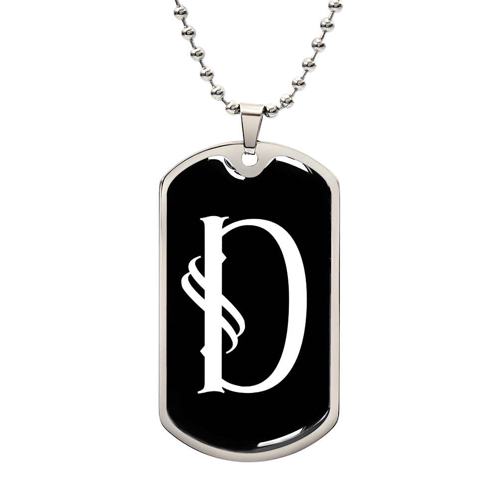 Initial D v001-23 - Luxury Dog Tag Necklace