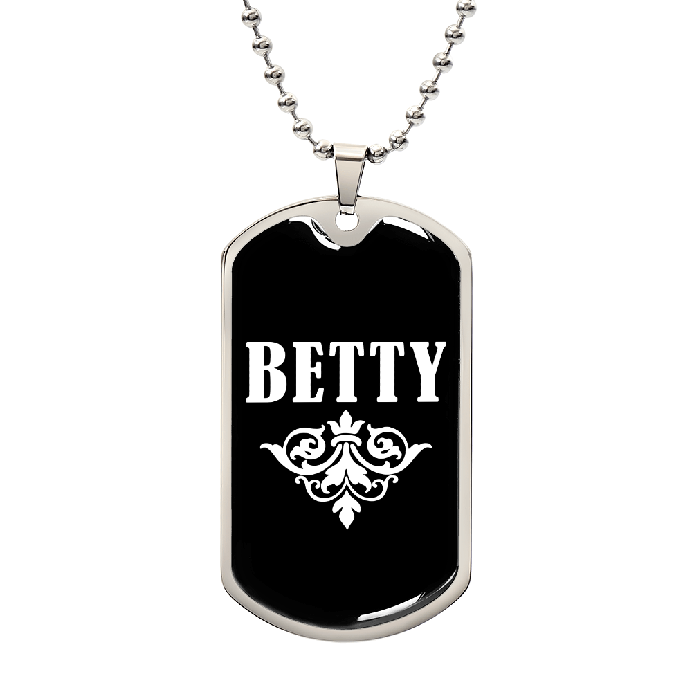 Betty v03a - Luxury Dog Tag Necklace