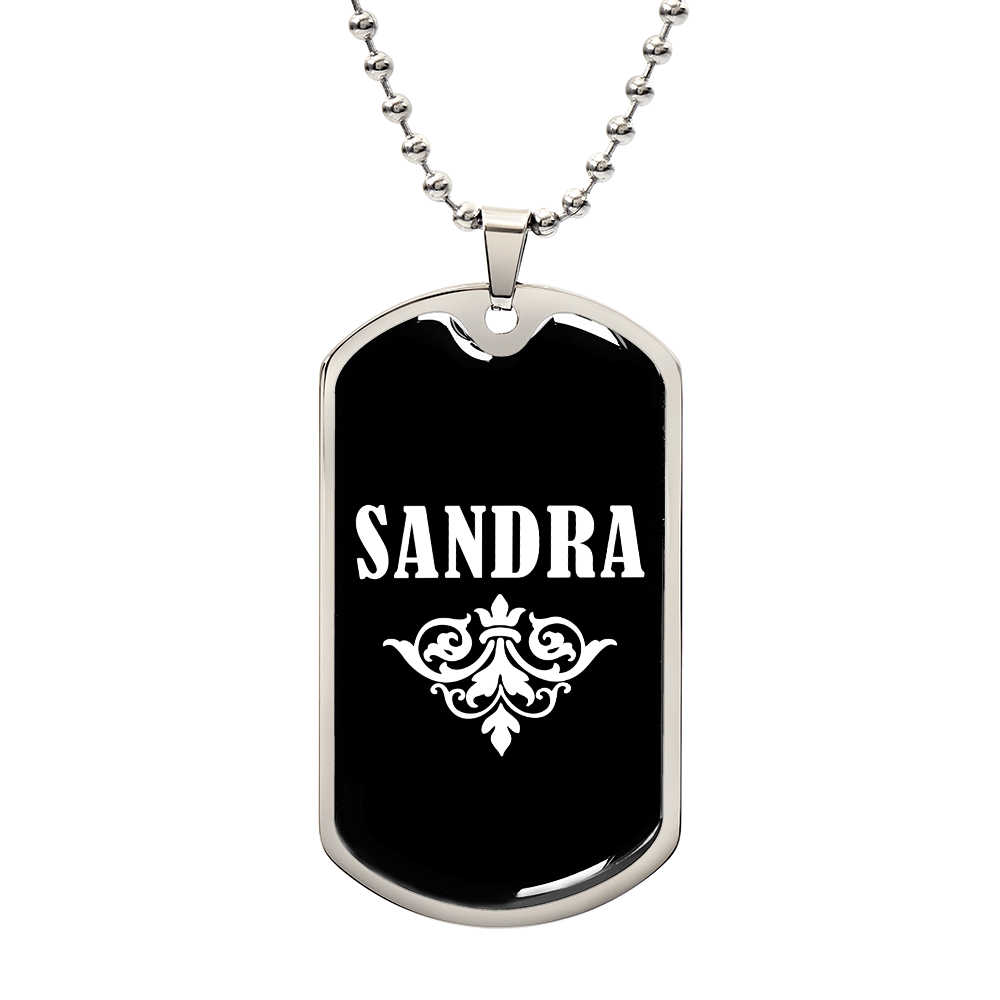 Sandra v03a - Luxury Dog Tag Necklace