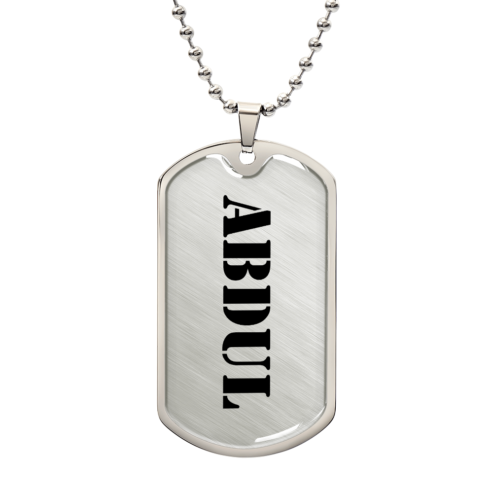 Abdul - Luxury Dog Tag Necklace