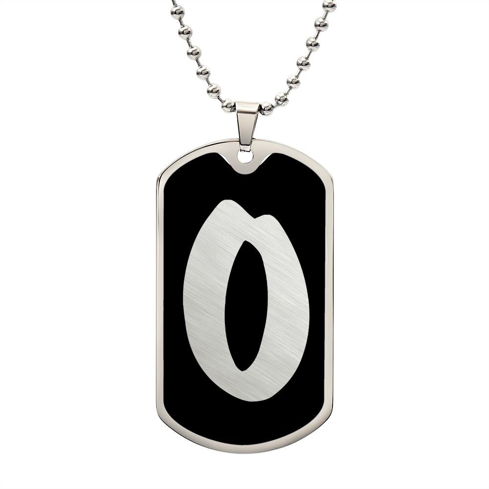 Initial O v2b - Luxury Dog Tag Necklace