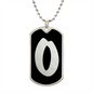 Initial O v2b - Luxury Dog Tag Necklace