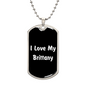 Love My Brittany v6 - Luxury Dog Tag Necklace