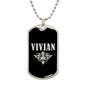 Vivian v02a - Luxury Dog Tag Necklace