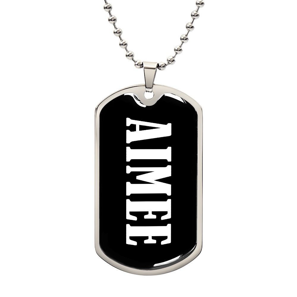 Aimee v03 - Luxury Dog Tag Necklace