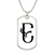 Initial E v001-24 - Luxury Dog Tag Necklace