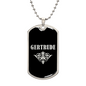 Gertrude v02a - Luxury Dog Tag Necklace