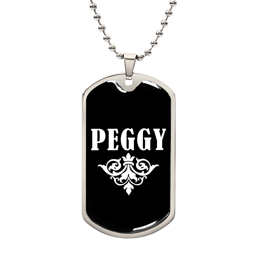 Peggy v03a - Luxury Dog Tag Necklace