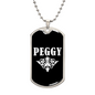 Peggy v03a - Luxury Dog Tag Necklace