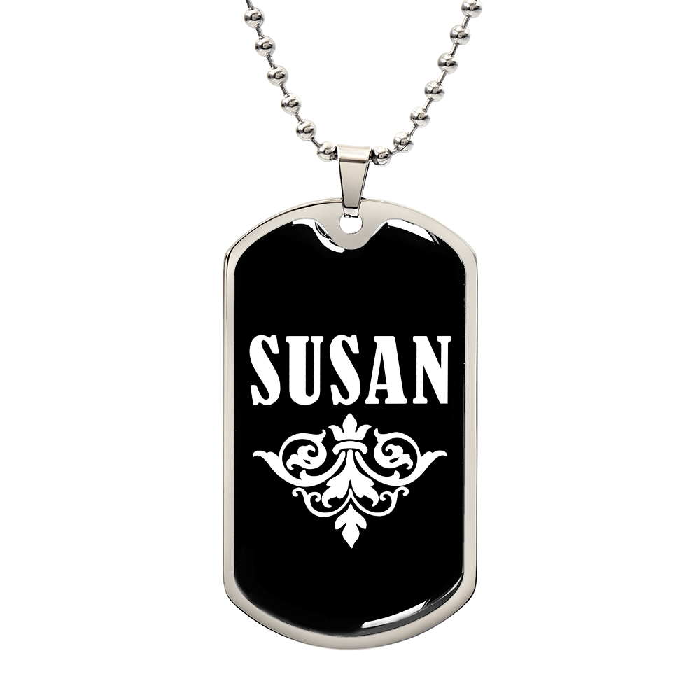 Susan v03a - Luxury Dog Tag Necklace