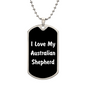 Love My Australian Shepherd v6 - Luxury Dog Tag Necklace