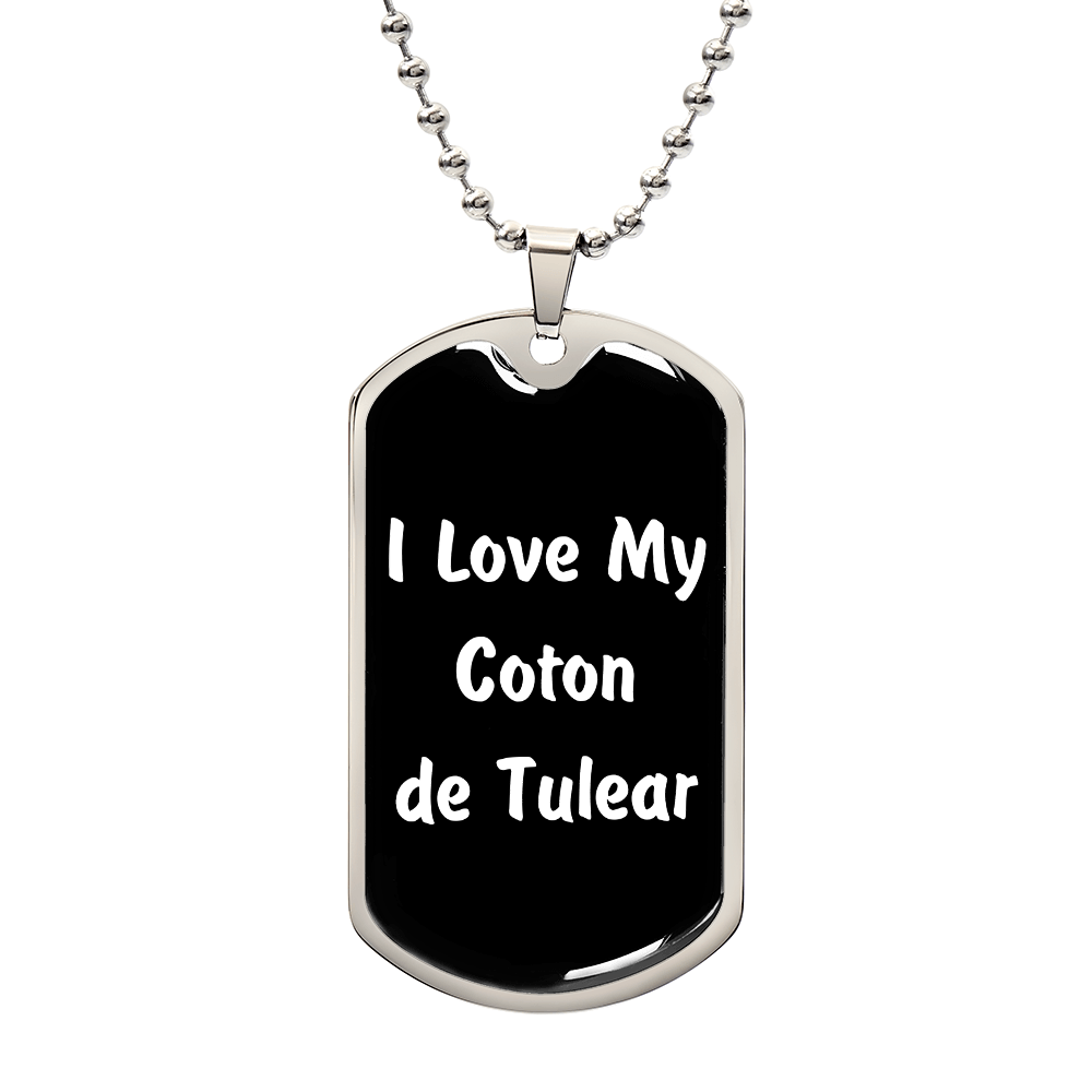 Love My Coton de Tulear v6 - Luxury Dog Tag Necklace