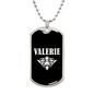 Valerie v03a - Luxury Dog Tag Necklace