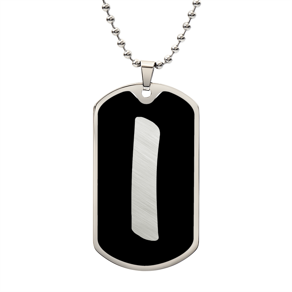 Initial I v2b - Luxury Dog Tag Necklace