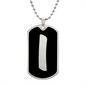 Initial I v2b - Luxury Dog Tag Necklace