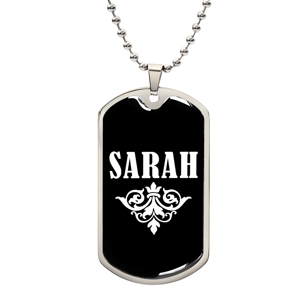Sarah v03a - Luxury Dog Tag Necklace