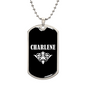 Charlene v03a - Luxury Dog Tag Necklace