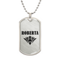 Roberta v01a - Luxury Dog Tag Necklace
