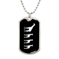 Mama Giraffe With 3 Calves v3 - Luxury Dog Tag Necklace