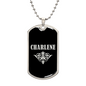Charlene v02a - Luxury Dog Tag Necklace