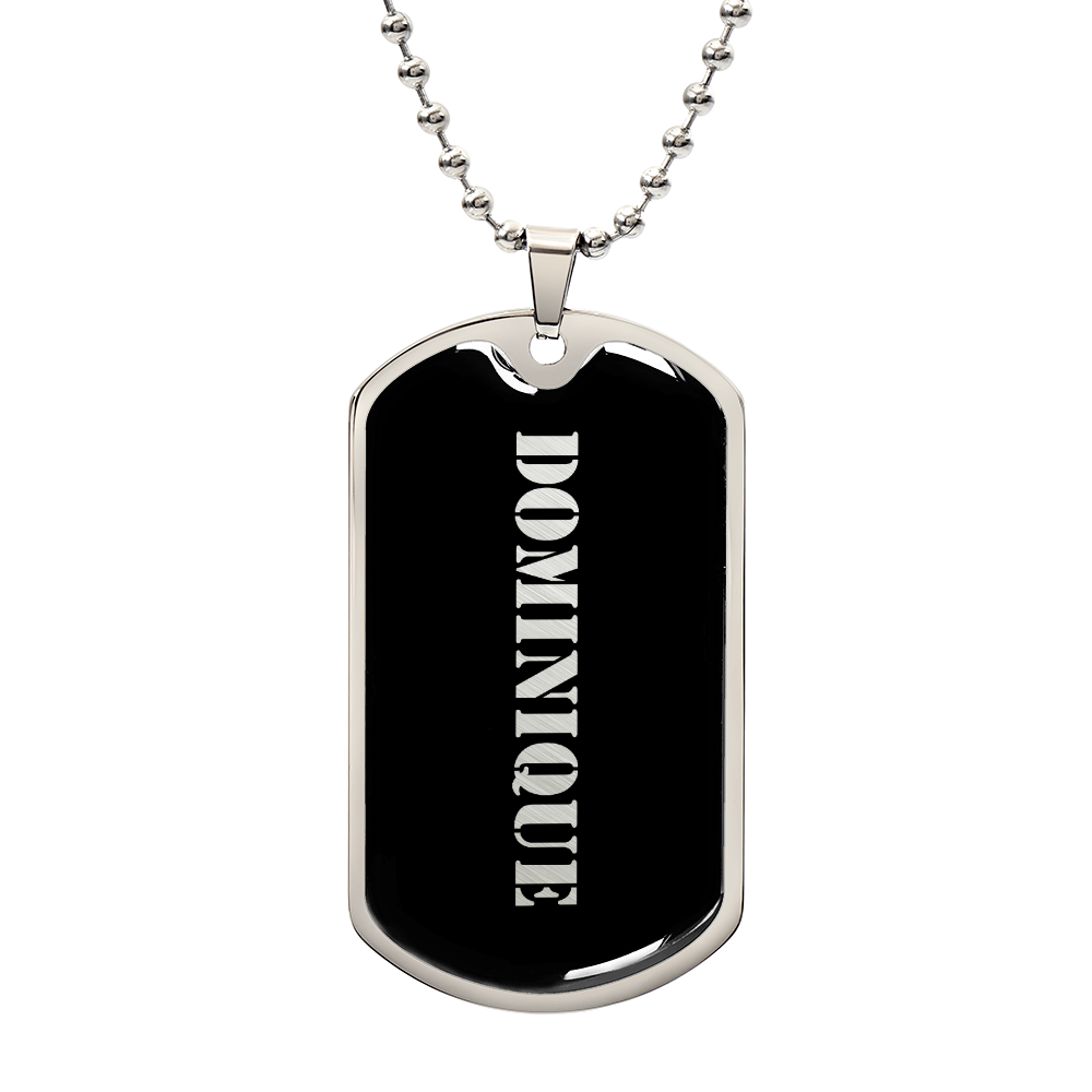Dominique v2 - Luxury Dog Tag Necklace