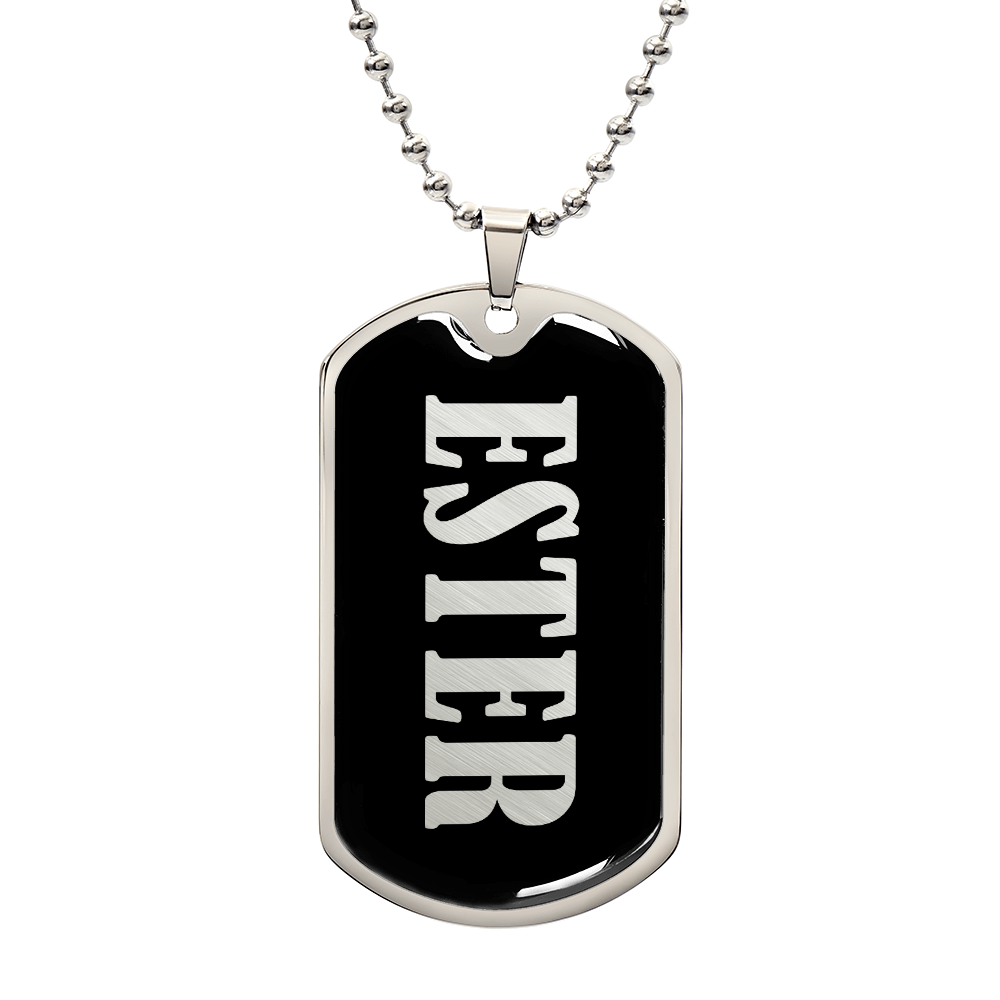 Ester v02 - Luxury Dog Tag Necklace