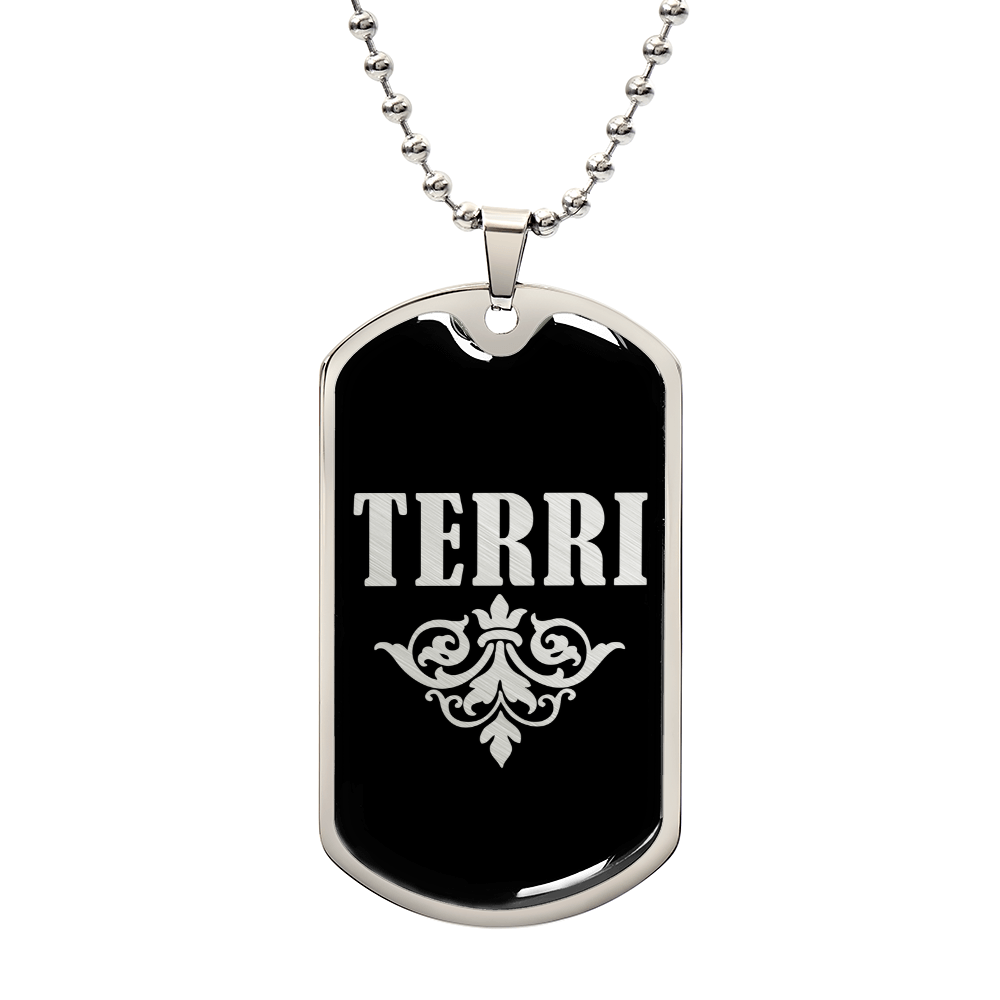 Terri v02a - Luxury Dog Tag Necklace