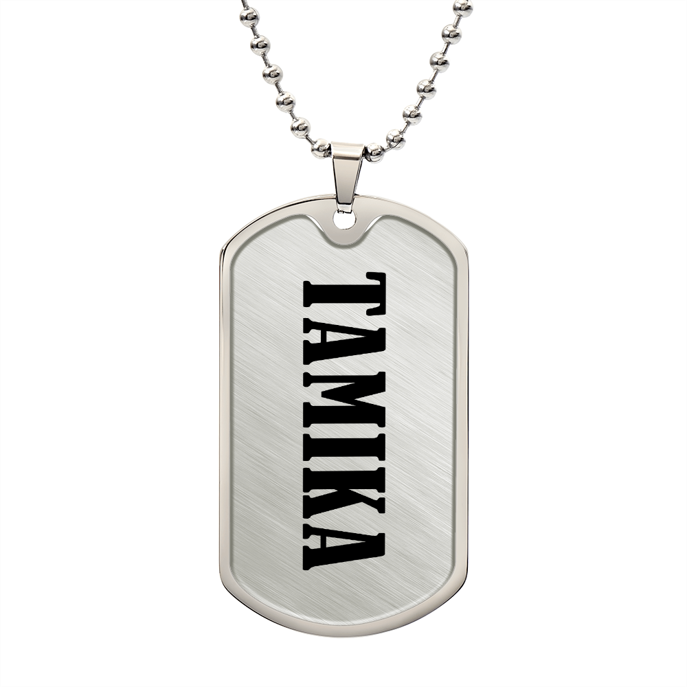 Tamika v01 - Luxury Dog Tag Necklace