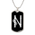 Initial N v001-23 - Luxury Dog Tag Necklace