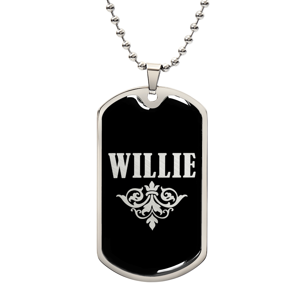 Willie v02a - Luxury Dog Tag Necklace