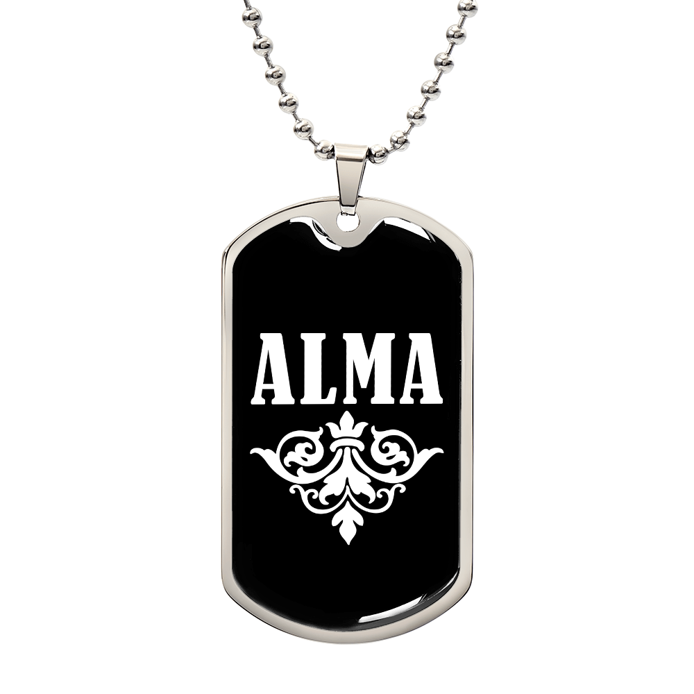 Alma v03a - Luxury Dog Tag Necklace