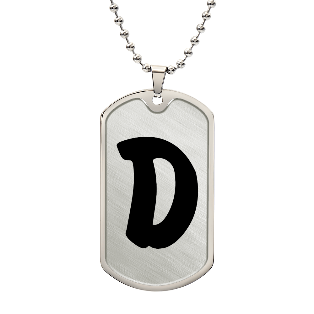 Initial D v1b - Luxury Dog Tag Necklace