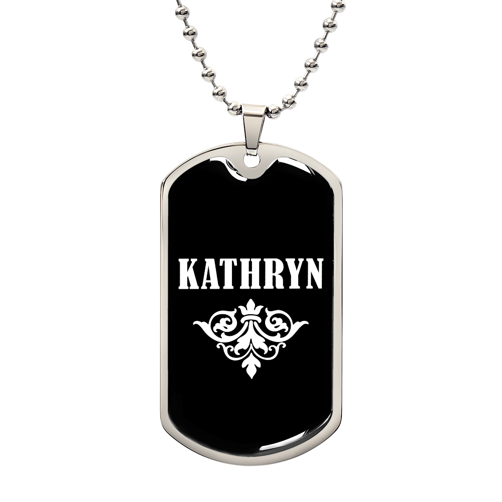 Kathryn v03a - Luxury Dog Tag Necklace