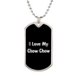 Love My Chow Chow v6 - Luxury Dog Tag Necklace