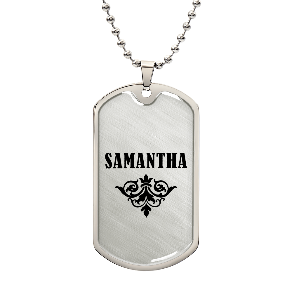 Samantha v01a - Luxury Dog Tag Necklace