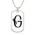 Initial G v001-24 - Luxury Dog Tag Necklace