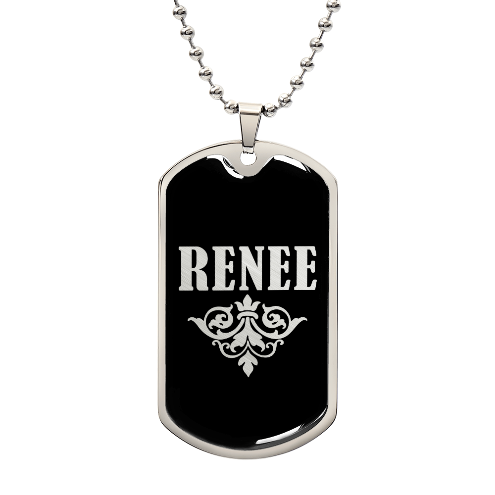 Renee v02a - Luxury Dog Tag Necklace