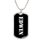 Edwin v3 - 18k Gold Finished Luxury Dog Tag Necklace