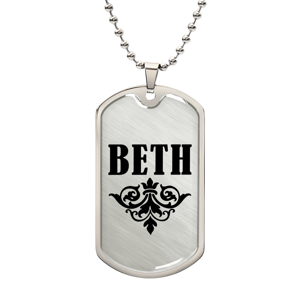 Beth v01a - Luxury Dog Tag Necklace