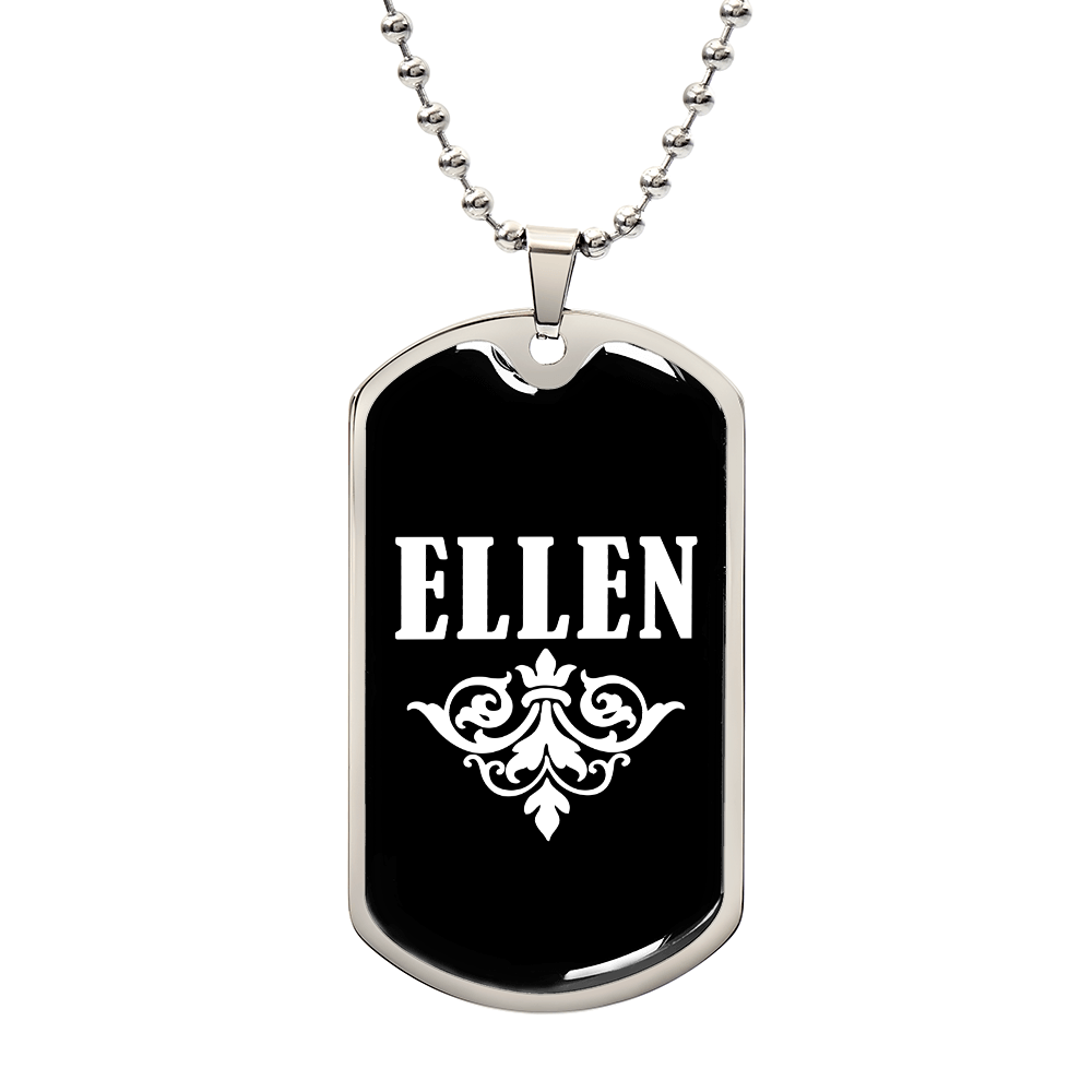 Ellen v03a - Luxury Dog Tag Necklace