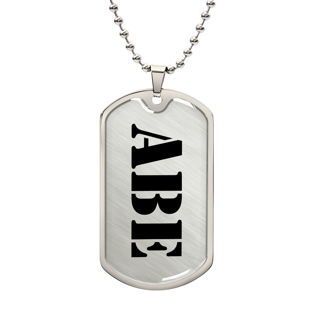 Abe - Luxury Dog Tag Necklace