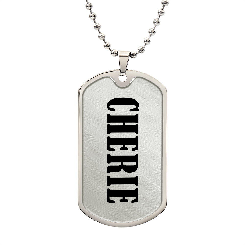 Cherie v01 - Luxury Dog Tag Necklace