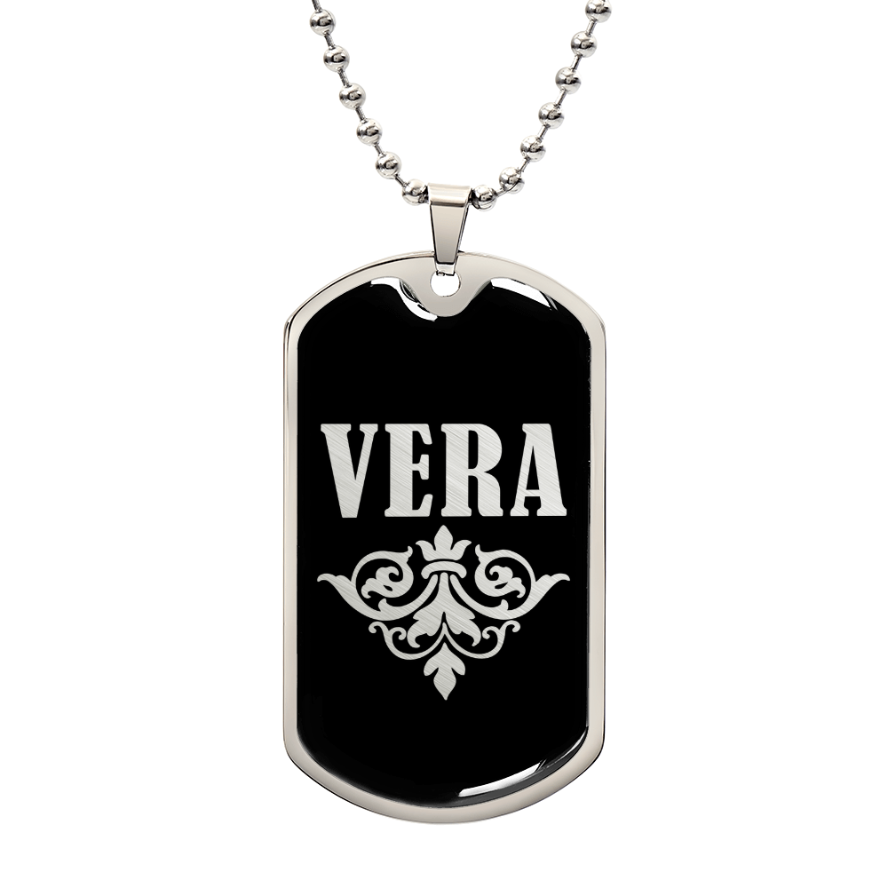 Vera v02a - Luxury Dog Tag Necklace