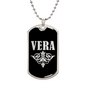 Vera v02a - Luxury Dog Tag Necklace