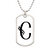 Initial C v001-24 - Luxury Dog Tag Necklace