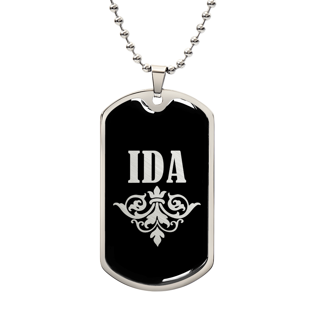 Ida v02a - Luxury Dog Tag Necklace