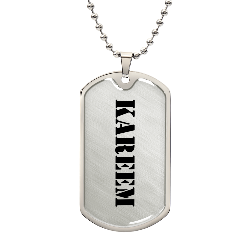 Kareem - Luxury Dog Tag Necklace